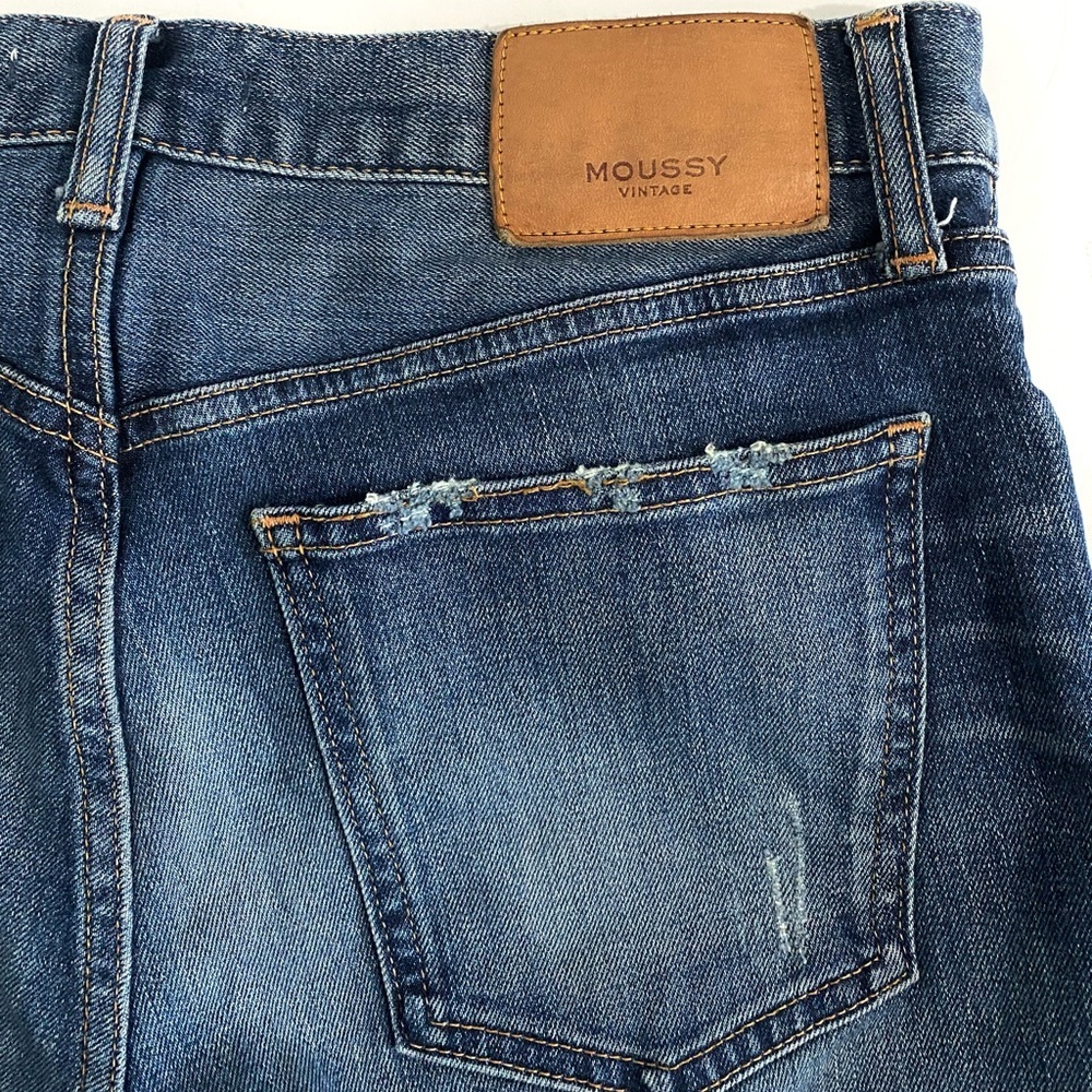 Moussy Vintage Tyrone Stretch Skinny Jeans Size 29 Medium Dark Wash - Picture 12 of 16